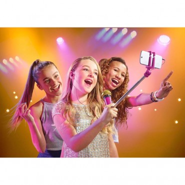 Selfie Mic Selfie Stick Microphone Pink